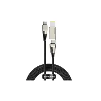 

                                    Baseus Flash Series Square Head Type-C to C + DC 100W Fast Charging Data Cable (Black)